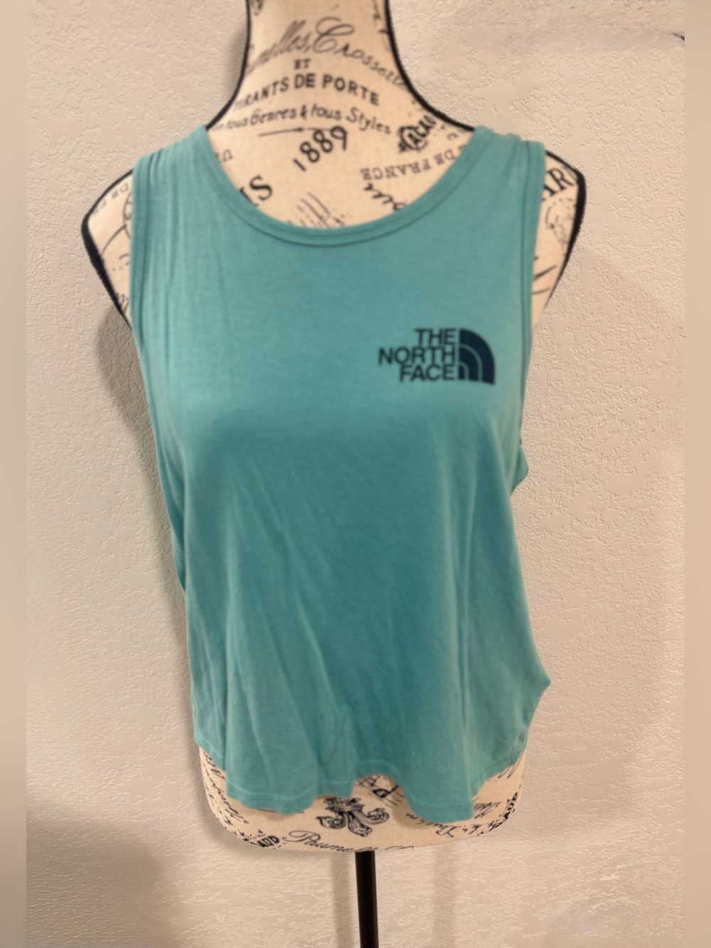 The North Face Women’s Logo Tank Top Large Blue Teal Sleeveless Outdoor Hiking - Picture 3 of 8